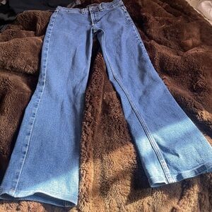 Lei Vintage Women’s Blue Flare Jeans - Classic High-Rise Denim Size 2-4